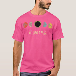 Vintager Mondmond mit nur einem Phasenrückgang T-Shirt