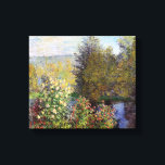Vintager Monet Corner of the Garden am Montgeron Leinwanddruck<br><div class="desc">Ein wunderschöner Ausdruck des Gemäldes ''Ecke des Gartens am Montgeron'',  das 1876 von Claude Monet (1840 - 1926) gemalt wurde,  dem französischen impressionistischen Maler,  der auch Gründer der impressionistischen Bewegung war.</div>