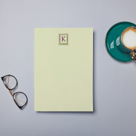 Vintager Monogramm-Letter-Rahmen Briefbogen