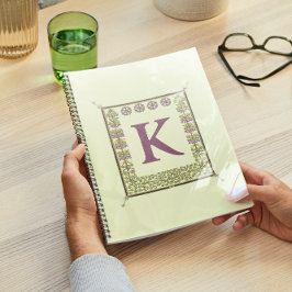 Vintager Monogramm-Letter-Rahmen Notizbuch