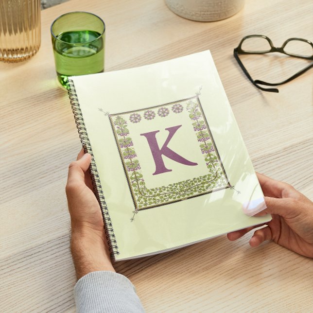 Vintager Monogramm-Letter-Rahmen Notizbuch (Von Creator hochgeladen)