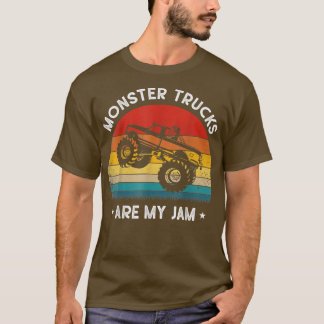 Vintager Monster-Lkw ist mein Jam Retro-Sonnenunte T-Shirt