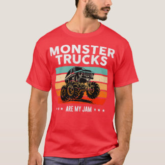 Vintager Monster-Lkw ist mein Jam Retro-Sonnenunte T-Shirt