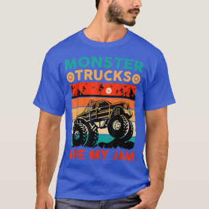 Vintager Monster-Lkw ist mein Jam Retro-Sonnenunte T-Shirt