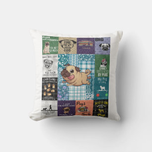 Vintager Mops Lover Gift, Idea Mops Eigentümer Bla Kissen