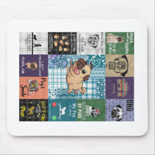 Vintager Mops Lover Gift, Idea Mops Eigentümer Bla Mousepad