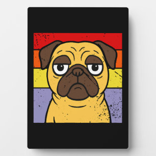 Vintager Mops Sarcastic Albern Puppy Dog Lover Spa Fotoplatte