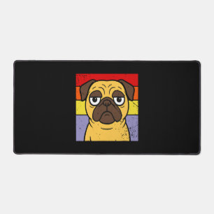 Vintager Mops Sarcastic Albern Puppy Dog Lover Spa Schreibtischunterlage
