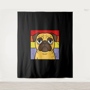 Vintager Mops Sarcastic Albern Puppy Dog Lover Spa Wandteppich