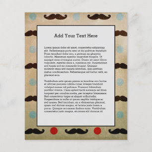 Vintager Mostache Blaue Kreise Zirkus Karneval Flyer