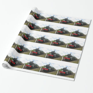 Vintager Motor der Dampfbahn, Zug Geschenkpapier