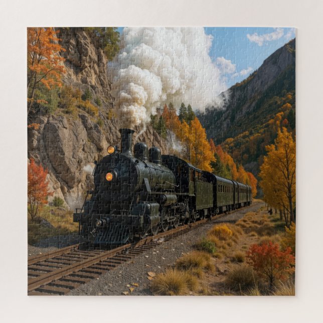Vintager Motor im Herbstgebirge Puzzle (Vertikal)