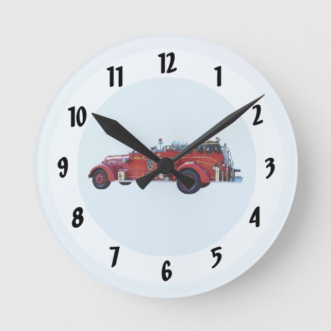 Vintager Motor Runde Wanduhr (Vorderseite)