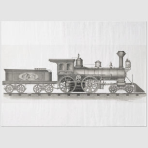 Vintager Motor Steam Ephemera Decoupage Seidenpapier