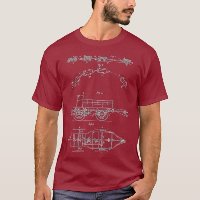 Vintager Motor-Triebzug T-Shirt (Vorderseite)