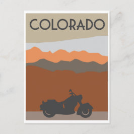 Vintager Motorrad-Colorado-Stil Postkarte
