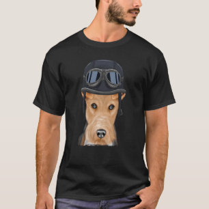 Vintager Motorradhelm Wire Fox Terrier T-Shirt
