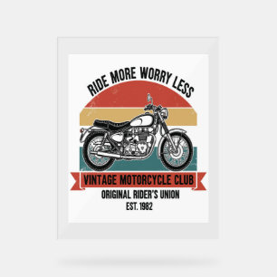 Vintager Motorradklub Est. 1982 Acrylschild