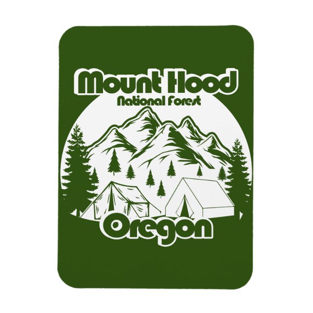 Vintager Mount Hood National Forest Magnet (Vertikal)