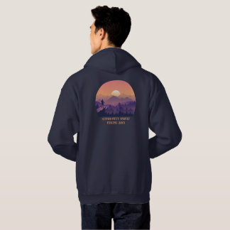 Vintager Mountain Forest Wiker's Sunset lila oder Hoodie