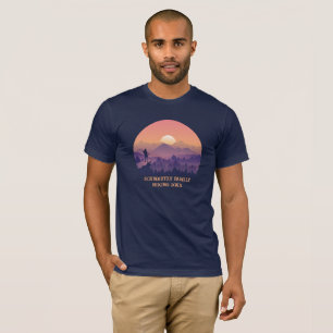 Vintager Mountain Forest Wiker's Sunset lila oder T-Shirt