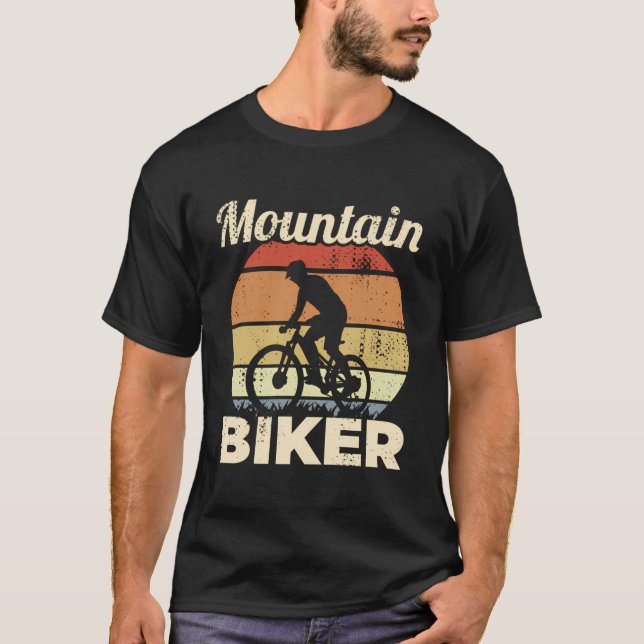 Vintager Mountainbiker T-Shirt (Vorderseite)
