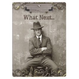 Vintager Mugshot-Mafia-Gangster witzig Klemmbrett