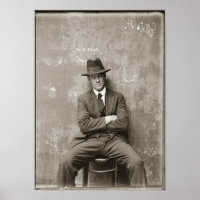 Vintager Mugshot-Mafia-Gangster witzig