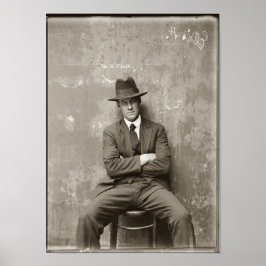 Vintager Mugshot-Mafia-Gangster witzig Poster