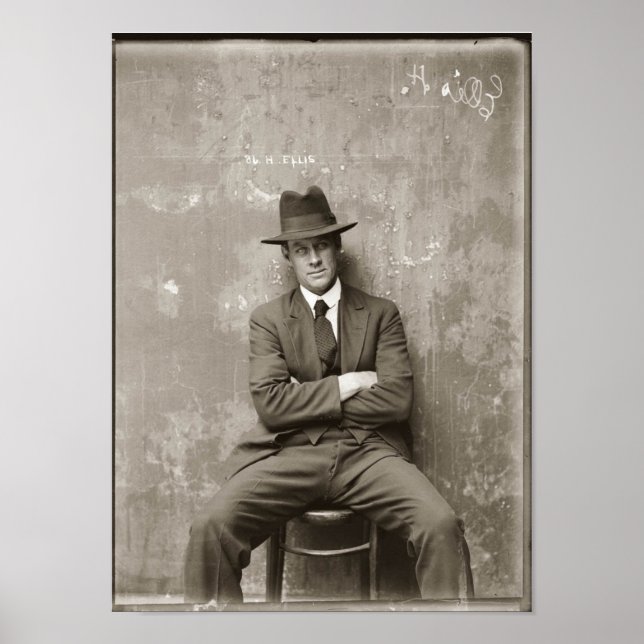 Vintager Mugshot-Mafia-Gangster witzig Poster (Vorne)