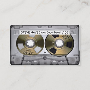 Vintager Musik-Kassetten-Band-Blick Visitenkarte