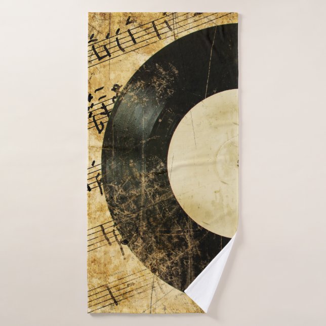 Vintager musikalischer Hintergrund Badehandtuch (Badehandtuch)