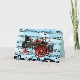 VINTAGER MUSIKALISCHER MUSIKTAG KARTE