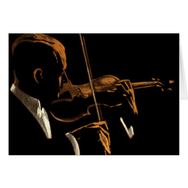 Vintager Musiker, Geigermusiker (Vorderseite (Horizontal))