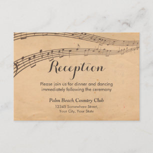 Vintager Musiknoten-musikalischer Begleitkarte