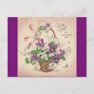 Vintager Muttertag für Ehefrau Postkarte