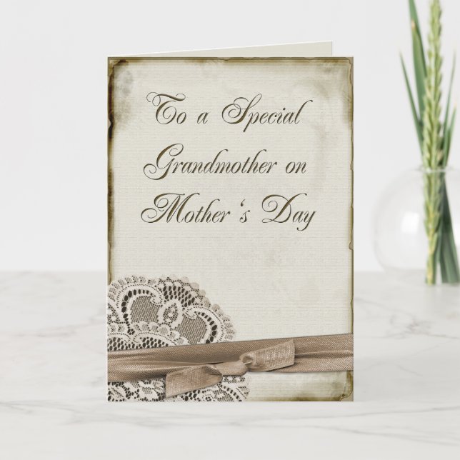 Vintager Muttertag Karte (Vorderseite)