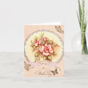 Vintager Muttertag mit Schmetterlingskarte Karte