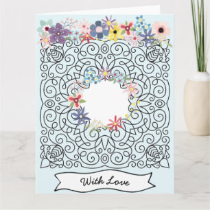 Vintager Muttertag Romantischer Blumenrahmen Karte