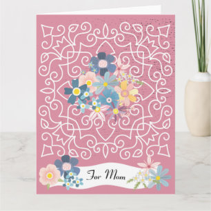 Vintager Muttertagsrahmen mit Blume Karte