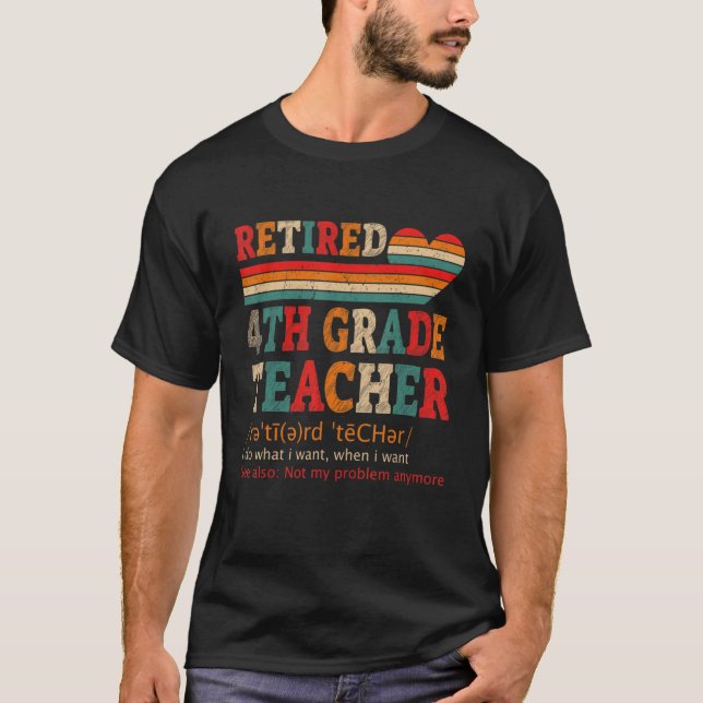Vintager Nachwuchslehrer - Definition Retir T-Shirt (Vorderseite)