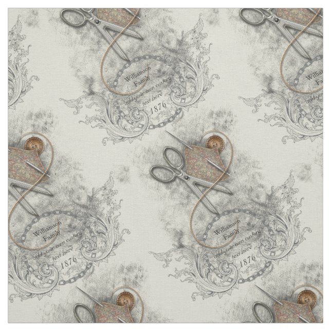 Vintager nähender Begriffs-FamilieHeirloom Stoff (Muster)