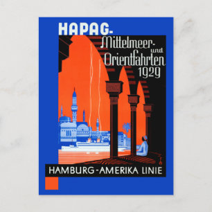 Vintager Nahost-Mittelmeerraum Asien-Reisen Postkarte