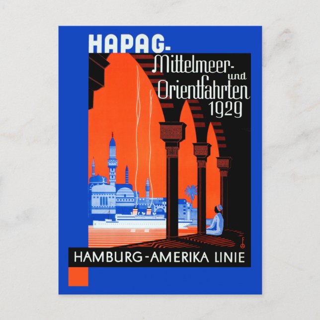 Vintager Nahost-Mittelmeerraum Asien-Reisen Postkarte (Vorderseite)