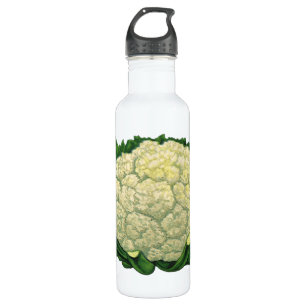 Vintager Nahrungsmittelgemüseveggies-Blumenkohl Trinkflasche