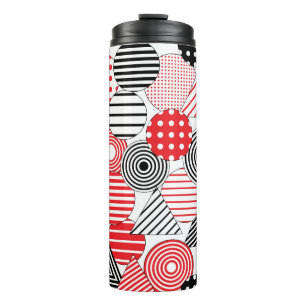 Vintager nahtloser abstrakter Hintergrund. Dotter Thermosbecher