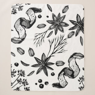 Vintager nahtloser Hintergrund mit handgezogenen K Sherpadecke