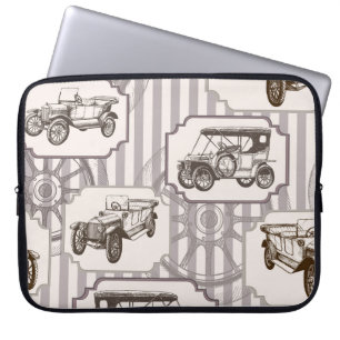 Vintager nahtloser Hintergrund mit Vintagem Retroa Laptopschutzhülle