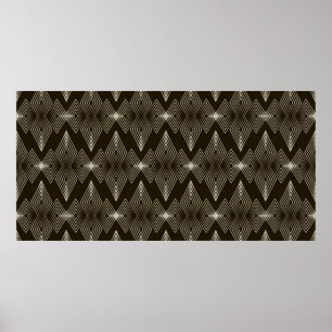 Vintager nahtloser Musterschmuck mit Stilstil Poster
