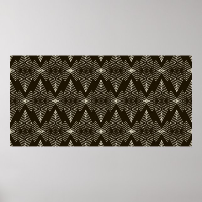 Vintager nahtloser Musterschmuck mit Stilstil Poster (Vorne)